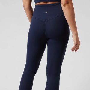 Athleta ultra high rise elation tights 7/8 navy